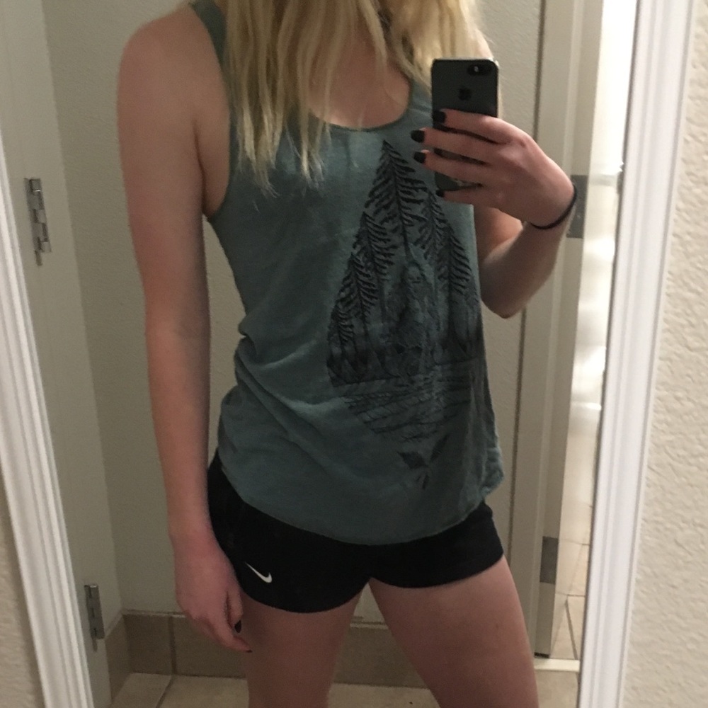 Green graphic top